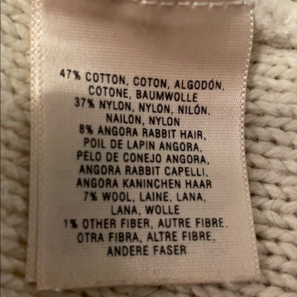 Cream Anthropologie HWR short sleeve sweater M - Picture 4 of 5